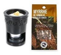 Brûle-parfum en pierre + Résine Myrrhe de Somalie