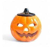 Brûle-Parfum Halloween Citrouille en Céramique - Diffuseur Huiles Essentielles, Cires & Parfums - 12 cm - Artisanat - Ambiance Automnale Zen