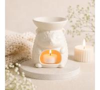 Brûle-parfum hérisson yuki en céramique pour fondants, cires et huiles parfumées