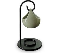 Brûle Parfum Inspiration Seis-Brûleur Fondant Cire Et Diffuseur Cire Parfumée-Diffuseur Huile Essentielle Et Parfum D¿Ambiance-Bougeoir Photophore En Céramique Et Métal Hauteur 19cm-Zen¿Arôme