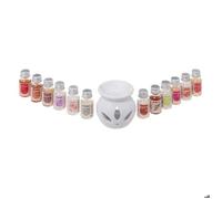 Brûle-parfum Kili avec 12 huiles parfumées 10ml assorti - Atmosphera createur d'interieur
