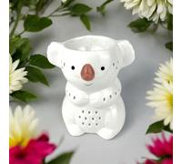 Brûle Parfum Koala En Céramique Laquée Blanc - H12cm Blanc