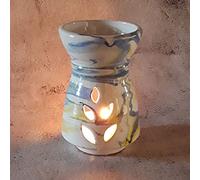 Brûle Parfum Marbré Bleu, Jaune et Blanc - Petit Modèle