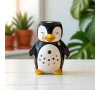 Brûle-parfum pingouin en céramique - diffuseur huiles essentielles 30 ml