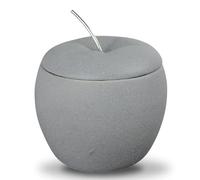 Brûle Parfum Pomme d’Amour - Brûleur Fondant Cire Parfumée - Diffuseur Huile Essentielle et Parfum d’Ambiance - Bougeoir Aromathérapie Porte Bougie Chauffe-Plat en Ciment - Hauteur: 12 cm - Zen’Arôme