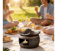 Brûle-Parfum Réchaud | Polyvalent Compact | Porte-Bougies Tealight - pour la Chambre Le Salon de Thé la Cuisine la Salle de Bain Le Dortoir et l'Appartement