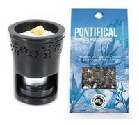 Brûle-parfum + Résine d'encens Pontifical Noir G