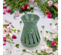 Brûle-Parfum Céramy Corta Vert - Atmosphère Parfumée - Objet Artisanal Contemporain -Aromathérapie Facile - Brûleur Fondant parfumé - Déco Multifonction Minimaliste - 50 ML - H 12 cm - Zen’Arôme