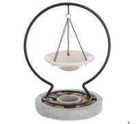 Brûle-Parfum Suspendu "Pierres" 24cm Gris
