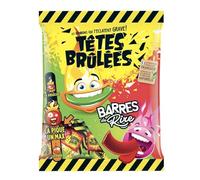 BRULEES - Bonbons pomme fraise TETES | Savoureux et onctueux | Idéal pour les gourmands | le sachet de 200 g | LOT DE 4