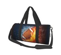 Brûler Le Football américain en feu, Sac de Voyage de Grande capacité, Sac à Main Rond, Sac de Voyage de Sport, fourre-Tout, Sac de Fitness