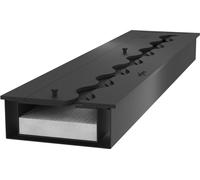 Brûleur à bioéthanol encastrable en acier inoxydable noir, 4 l, 100 cm