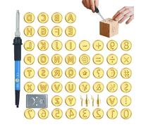Brûleur à bois à pyrographie - Kit de gaufrage et de sculpture pour brûler le bois - Pochoirs de chiffres de l'alphabet + gabarits de combustion pour pyrogravure et projets de bricolage