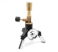 Brûleur à butane de laboratoire, kit de brûleur Bunsen avec trépied, durée d'utilisation 4 à 5 heures, intensité de flamme réglable, chauffage rapide et compact, pour bouteilles de gaz plates et casse