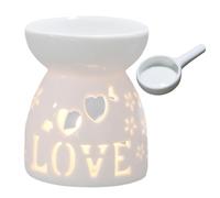 Brûleur À Cires Fondue en Céramique, Brûleur À Huile Essentielle, Bougeoir Diffuseur, Brûleurs Aromatiques en Céramique, pour Anniversaire, Saint Valentin, Décoration De Maison D'intérieur