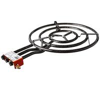 Brûleur à gaz avec 3 ampoules, diamètre 70 cm, 9,5 kW, pour paella, etc, Noir