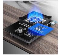 Brûleur à gaz cuisinière à gaz 32 cm Table de cuisson à gaz intégrée 7,2 kW Cuisinière en verre noir Cuisinière à neuf cavités Feu féroce Brûleur unique [Classe énergétique A] (couleur : A taille : NG