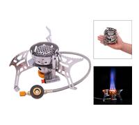 Brûleur À Gaz D'Extérieur, Poêle De Camping Coupe-Vent, Cylindre À Propane, Batterie De Cuisine Avec 3 Fours, Têtes Pour Barbecue, Pique-Nique, Sac À Dos