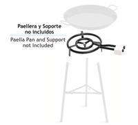 Brûleur à Gaz, Double Anneau à Paella 40cm pour Poêles à Paella de 30 à 60 cm Ø Briebe MOD400 Noir