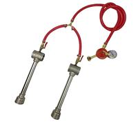 Brûleur à gaz double, cône de flamme efficace, circulation d'air maximale , Argenté