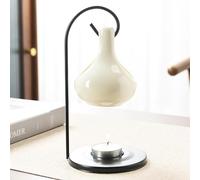 Brûleur À Huile À Chaudron Suspendu, Brûleur À Huile Suspendu en Forme De Larme avec Support, Brûleur À Huile Essentielle, Brûleur À Cire Fondue, Diffuseur D'arôme De Brûleur À Bougie Chauffe-Plat