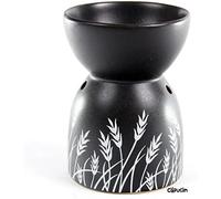 Puckator Brûleur d'huile OB110 céramique motif blé noir 8,5×8×12 cm Unique