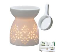 Brûleur à Huile en céramique - Bougeoir d'aromathérapie, poêle Chauffe- parfumée de 50 ML | Diffuseur décoratif de Four à Bougie Chauffe-Plat sculpté Creux pour huiles essentielles, Spa à Domicile