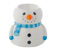 Puckator Festive Friends Brûleur à huile - Bonhomme de neige - Céramique - Accessoires de salon - Liquide de cire - Brûleurs à huile pour huiles essentielles - Brûleurs de cire - Porte-cire - Parfum