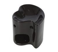 Brûleur à huile en céramique en forme de cœur noir - Design frappant et sensuel pour l'aromathérapie - Durable et facile à utiliser avec des bougies chauffe-plat et des huiles parfumées - Idéal pour