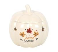 Brûleur à Huile en Forme de Citrouille Magique d'automne, Design Citrouille en céramique, diffuseur de Parfum saisonnier, Parfait pour Les Vibrations d'automne, décoration d'intérieur sûre et