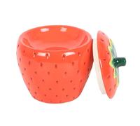 Brûleur à huile en forme de fraise - Fondeur de cire fantaisie fantaisie pour décoration d'intérieur