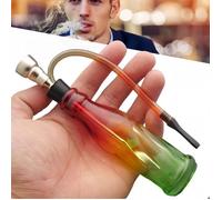 Brûleur à Huile en Verre, Pipe épaisse et Transparente, Petite Taille, Bong à Huile, Mini narguilé Shisha tabac fumer bouteille