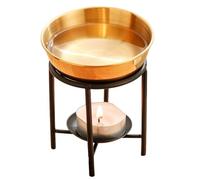 Brûleur à Huile Essentiel avec burneur à Huile quadripod et Bol pour soulagement du Stress, méditation pour Chauffage Cire en Or Facile Nettoyer pour Le Chauffage thé la décoration intérieure