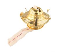 Brûleur à huile réglable en alliage d'aluminium - Collier vintage pour bouteille de 43 mm - Jaune - Léger - Installation pour le camping - 8 x 8 x 53 cm