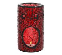 Brûleur à Huile | Verre craquelé Pilier Rouge | 1 pièce. 365 g