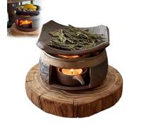 Brûleur à huiles essentielles en céramique avec photophore, poêle en céramique, chauffe-théière en poterie fait à la main pour parfum de maison, relaxation, méditation, décoration de chambre à coucher