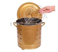 Brûleur à papier | Tonneau de feu métallique avec couvercle pour extérieur | seau à déchets pour jardin, patio arrière et camping | Cheminées de camping