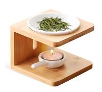 Bruleur Bougie en Céramique, Brûleur Fondant Cire Parfumée, Bruleur Huile Essentielle avec Porte-Bougie, Brûleurs À Huile Essentielle, Diffuseur Huile Essentielle, pour Décoration Maison, Bureau