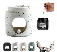 Bruleur Bougie en Ceramique Brûleurs, Huile Essentielle Lampe Parfumée en Céramique Diffuseur de Cire Parfumée Four Céramique Brûleur D'encens, pour Décoration Maison
