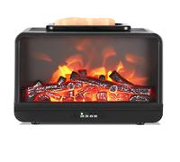 Brûleur Cire Parfumée Électrique,Diffuseur d'huiles Essentielles avec Flammes,Graduable,Minuterie,Veilleuse Chauffe-Parfum,rûleur Électrique pour Bougie Parfumée,pour Maison Bureau Chambre Décoration