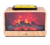 Brûleur Cire Parfumée Électrique,Diffuseur d'huiles Essentielles avec Flammes,Graduable,Minuterie,Veilleuse Chauffe-Parfum,rûleur Électrique pour Bougie Parfumée,pour Maison Bureau Chambre Décoration