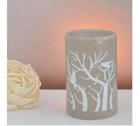 Brûleur Cire Parfumée Fondant Parfumé - Brûle Parfum d'Ambiance et Aromathérapie -Céramique Grise- Haut 11 cm - Zen'Arôme