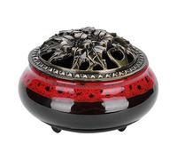 Brûleur d’Encens en Céramique Porte-Encens Classique Zen Encensoir à Charbon avec Couvercle en Porcelaine Décoration de Maison Bureau Exquis pour Yoga Spa Méditation L’Aide au Sommeil