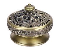 Brûleur d’encens en Céramique Porte-encens Zen Encensoir à Charbon avec Couvercle en Porcelaine Décoration de Maison Bureau Exquis pour Yoga Spa Méditation L’Aide au Sommeil