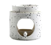 Brûleur De - Bougeoir en Céramique, Diffuseur De Parfum Élégant, Ornement De Table Artistique, Pièce en Porcelaine Durable avec Motif Minimaliste Artisanal | Photophore pour Pièce D'es