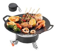 Brûleur de Camping - Petit Réchaud de Camping Équipement,6800W Contrôle Précis Chaleur Cuiseur Pliable Avec Sac Rangement Randonnée Barbecue