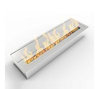 Brûleur de cheminée au bioéthanol biocheminée en acier inoxydable 4,5 lt 61X18XH9,5 cm