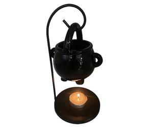 Brûleur de - Diffuseur de Bougie Chauffe-Plat en céramique, Style apothicaire, Chauffe-aromathérapie | Chaudron à Suspendre en céramique pour Halloween, décoration de Salle de Magicien, diffuseur