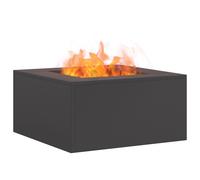 Brûleur de feu vidaXL Carré Noir 60x60x30 cm Acier