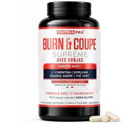 Bruleur de Graisse Puissant 3 en 1 Formule Complète avec Glucomannane (konjac coupe faim puissant et efficace) Thé Vert et Café Vert | NUTREA PRO® 120 gelule minceur puissante | brule graisse